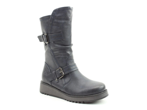 MID CALF BOOT NAVY